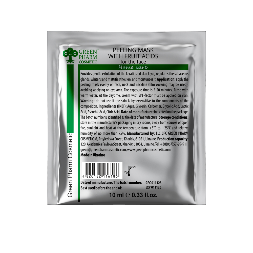 Peeling mask with fruit acids 10 ml
