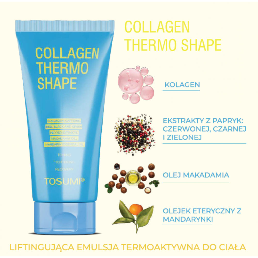 Thermoactive lifting body emulsion Collagen ThermoShape «TOSUMI» 250 ml