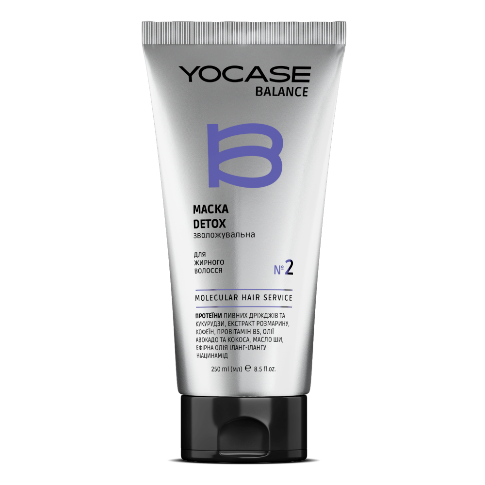 BALANCE Detox moisturizing mask for oily hair  «YOCASE» 250 ml