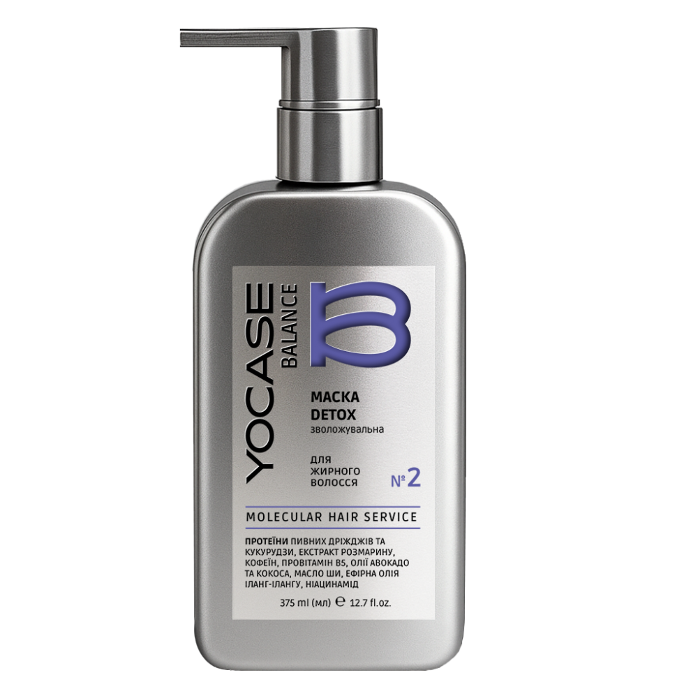 BALANCE Detox moisturizing mask for oily hair  «YOCASE» 375 ml